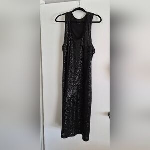 Banana Republic Black Sequin Maxi Dress